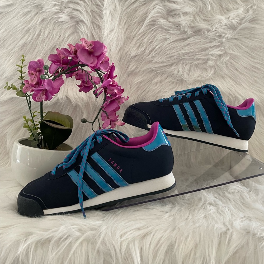 Adidas Oiginals Samoa (legend Ink/Turquoise/Vivid Pink-Size 7) Pre-owned
